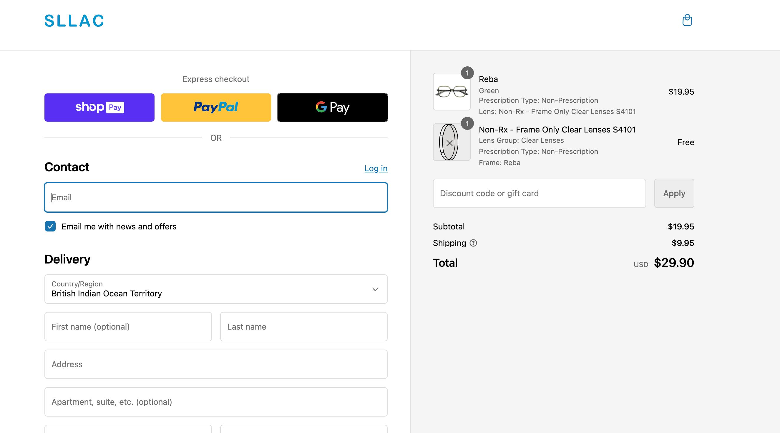 How to apply Sllac coupon code